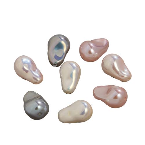 Glass Pearl Beads, plated, DIY, more colors for choice, 12x22mm, 5PCs/Bag, Sold By Bag