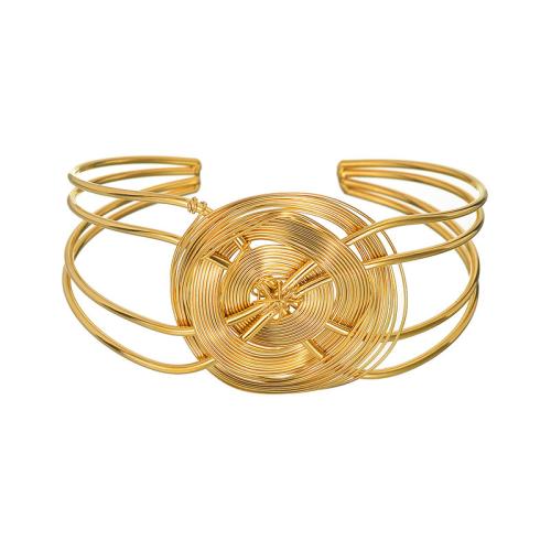 Brazalete del acero inoxidable, acero inoxidable 304, chapado, diferentes estilos para la opción & para mujer & hueco, dorado, Vendido por UD