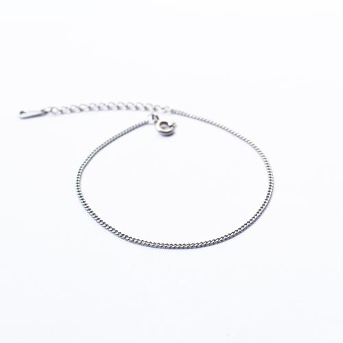 Pulseras de Plata Estelina, plata de ley 925, con 3CM extender cadena, para mujer, plateado, longitud:aproximado 15 cm, Vendido por UD