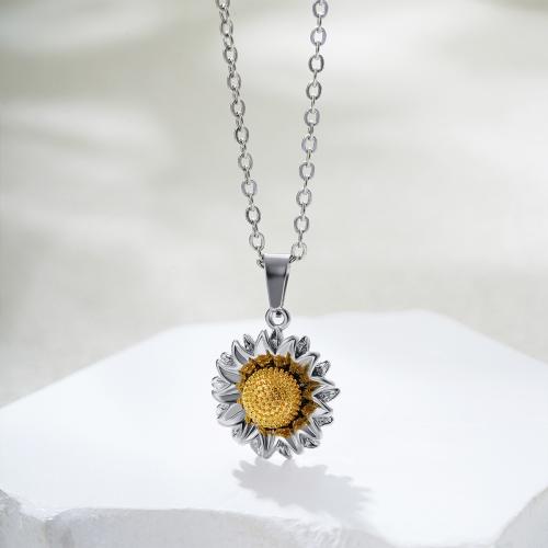 Brass Necklace, petals, plated, different size for choice & for woman, silver color, Sold By PC