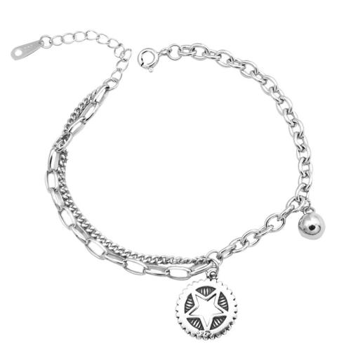 Pulseras de Plata Estelina, plata de ley 925, con 3CM extender cadena, para mujer, plateado, longitud:aproximado 16 cm, Vendido por UD