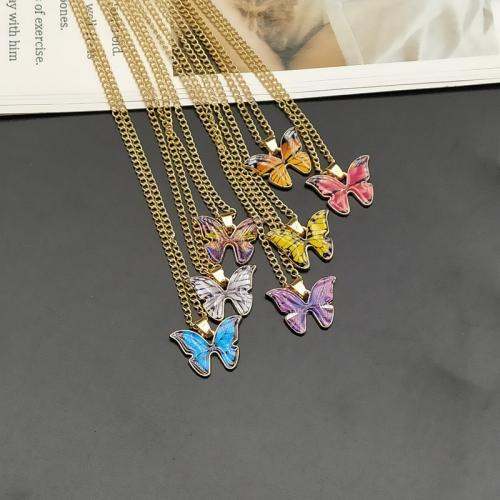 Tibetan Style Jewelry Necklace, with 5cm extender chain, for woman & enamel, more colors for choice, Length:Approx 45 cm, Sold By PC