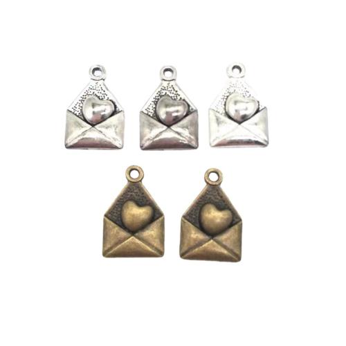 Tibetan Style Pendants, Envelope, plated, DIY, more colors for choice, 18x12mm, 100PCs/Bag, Sold By Bag