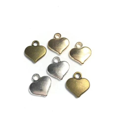 Tibetan Style Heart Pendants, plated, DIY, more colors for choice, 15x16mm, 100PCs/Bag, Sold By Bag