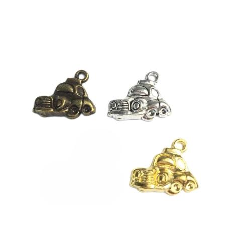 Vehicle Shaped Tibetan Style Pendants, Car, plated, DIY, more colors for choice, 19x16mm, 100PCs/Bag, Sold By Bag