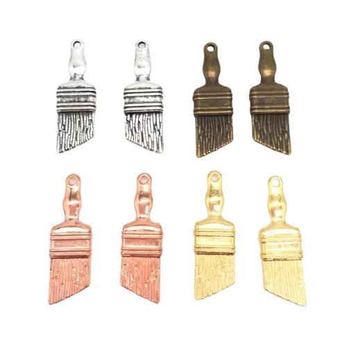 Tibetan Style Pendants, Brush, plated, DIY, more colors for choice, 27x9mm, 100PCs/Bag, Sold By Bag