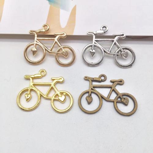 Vehículo en forma de colgantes de la aleación de Zinc, Bicicleta, chapado, Bricolaje, más colores para la opción, 23x31x2mm, 100PCs/Bolsa, Vendido por Bolsa