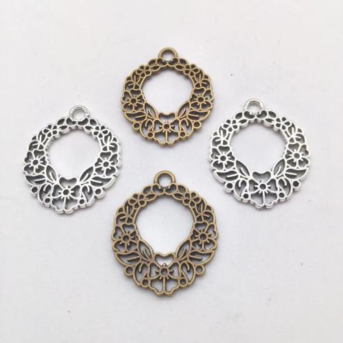 Tibetan Style Pendants, Flower, plated, DIY, more colors for choice, 30x26x2mm, 100PCs/Bag, Sold By Bag