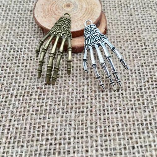 Tibetan Style Hand Pendants, plated, DIY, more colors for choice, 42x19x4mm, 100PCs/Bag, Sold By Bag