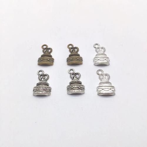 Tibetan Style Pendants, Cake, plated, DIY, more colors for choice, 22x13mm, 100PCs/Bag, Sold By Bag