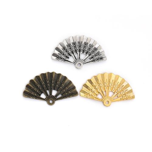 Tibetan Style Pendants, Fan, plated, DIY, more colors for choice, 21x33mm, 100PCs/Bag, Sold By Bag