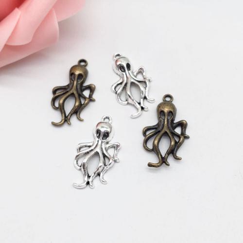 Tibetan Style Animal Pendants, Octopus, plated, DIY, more colors for choice, 30x17mm, 100PCs/Bag, Sold By Bag