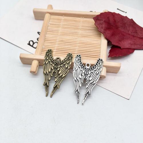 Wing Shaped Tibetan Style Pendants, plated, DIY, more colors for choice, 39x24mm, 100PCs/Bag, Sold By Bag