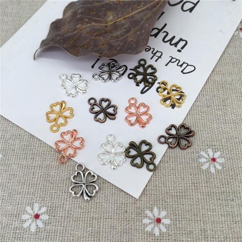 Tibetan Style Clover Pendant, Four Leaf Clover, plated, DIY, more colors for choice, 17x13mm, 100PCs/Bag, Sold By Bag