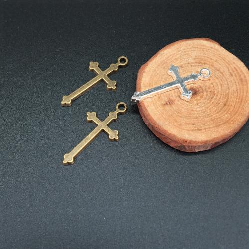 Tibetan Style Cross Pendants, plated, DIY, more colors for choice, 29x15mm, 100PCs/Bag, Sold By Bag