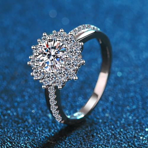 925 Sterling Silver Finger Ring, Flower, different materials for choice & different size for choice & for woman, US Ring Size:4.5-9, Sold By PC