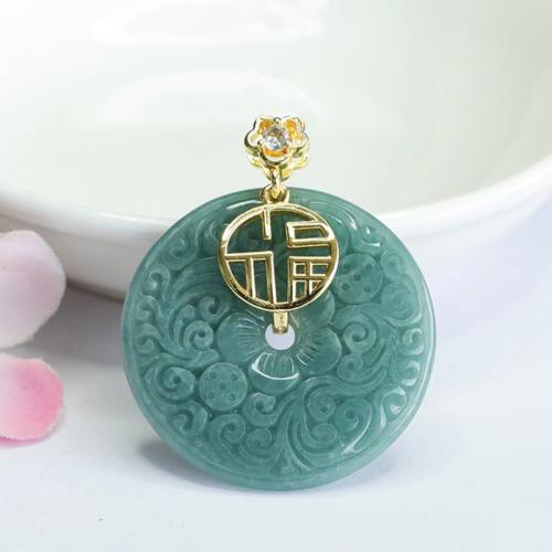 Gemstone Pendants Jewelry, Jadeite, with Brass, Dragon, DIY, 35mm, Sold By PC