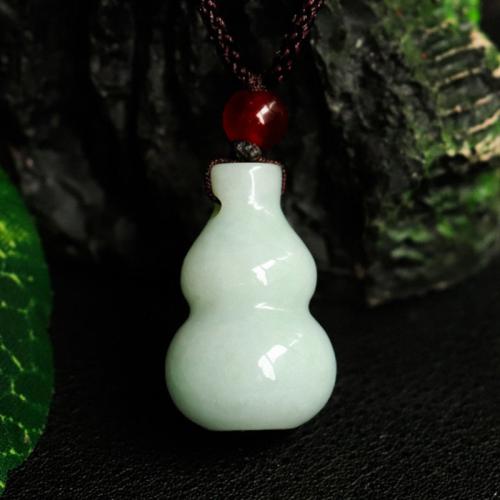 Gemstone Pendants Jewelry, Jadeite, Calabash, DIY, 21x14mm, Sold By PC