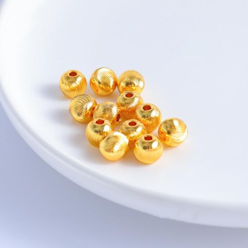 Brass Spacer Beads, Round, 24K gold plated, DIY & different styles for choice, Sold By PC