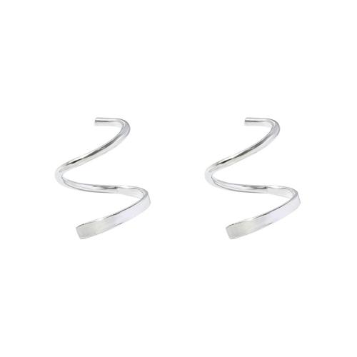 925 Sterling Silver Stud Earrings, fashion jewelry & for woman, more colors for choice, 11x8mm, Sold By Pair