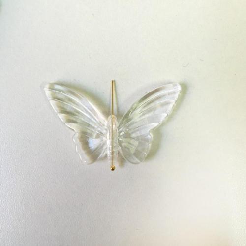 Transparent Acrylic Beads, Butterfly, multifunctional & DIY, 22x45mm, Sold By PC