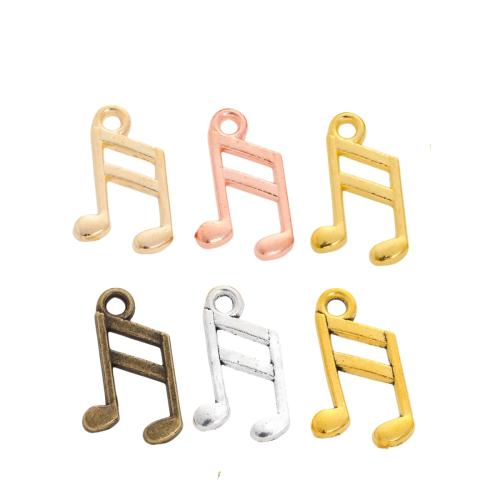 Tibetan Style Pendants, Music Note, plated, DIY, more colors for choice, nickel, lead & cadmium free, 9.11x15.60mm, Approx 100PCs/Bag, Sold By Bag