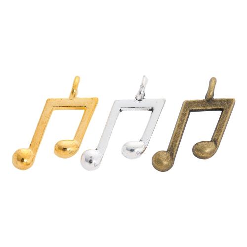 Tibetan Style Pendants, Music Note, plated, DIY, more colors for choice, nickel, lead & cadmium free, 11.73x17.73mm, Approx 100PCs/Bag, Sold By Bag