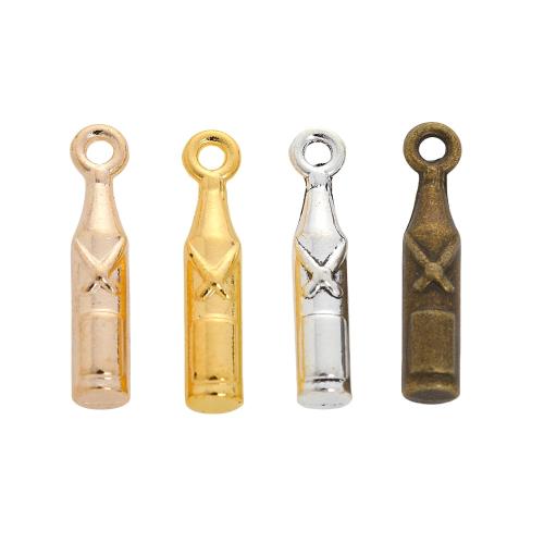 Tibetan Style Pendants, Bottle, plated, DIY, more colors for choice, nickel, lead & cadmium free, 3.66x18.17mm, 100PCs/Bag, Sold By Bag