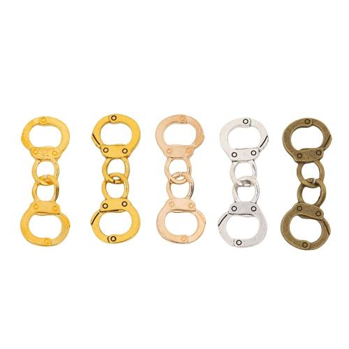 Tibetan Style Connector, Handcuffs, plated, DIY, more colors for choice, nickel, lead & cadmium free, 32x12x2mm, Approx 100PCs/Bag, Sold By Bag