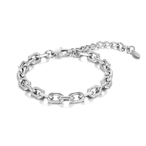 Stainless Steel Jewelry Bracelet, 304 Stainless Steel, with 5cm extender chain, Vacuum Ion Plating, fashion jewelry & Unisex, more colors for choice, Length:Approx 17 cm, Sold By PC