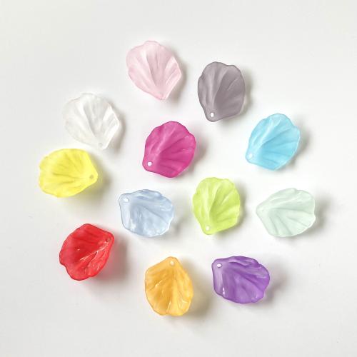 Acrylic Pendants, petals, injection moulding, DIY & different size for choice & frosted, more colors for choice, Sold By Bag