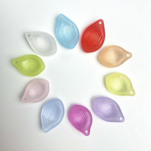 Acrylic Pendants, petals, injection moulding, DIY & frosted, more colors for choice, 24x16mm, Hole:Approx 1.6mm, Approx 1320PCs/Bag, Sold By Bag