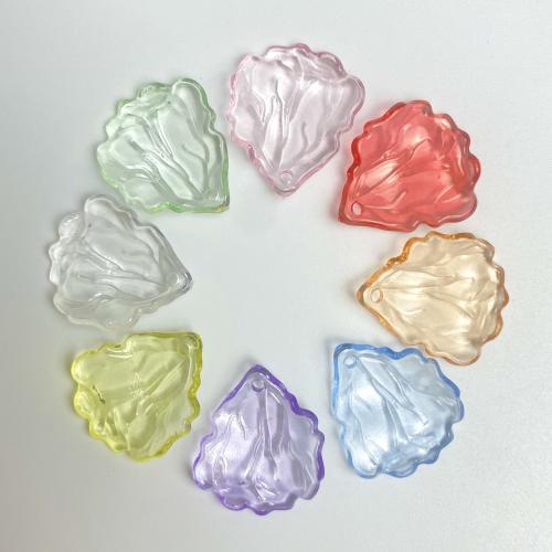 Acrylic Pendants, petals, injection moulding, DIY, more colors for choice, 20x24mm, Hole:Approx 2mm, Approx 745PCs/Bag, Sold By Bag