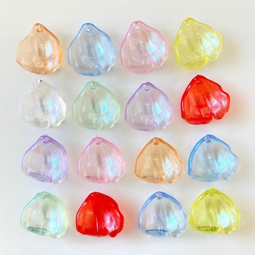 Acrylic Pendants, petals, injection moulding, DIY, more colors for choice, 22x23mm, Hole:Approx 2mm, Approx 490PCs/Bag, Sold By Bag