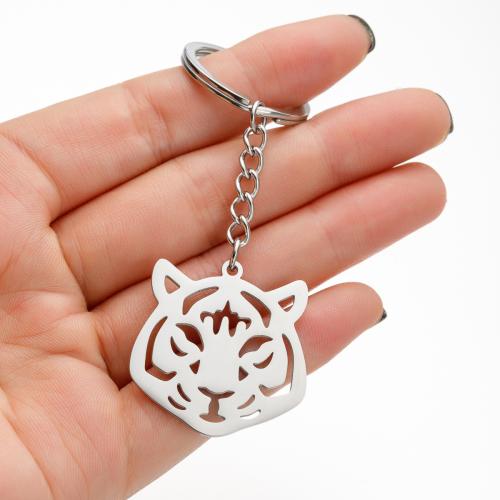 Stainless Steel Key Clasp, 304 Stainless Steel, Tiger, plated, fashion jewelry, Sold By PC