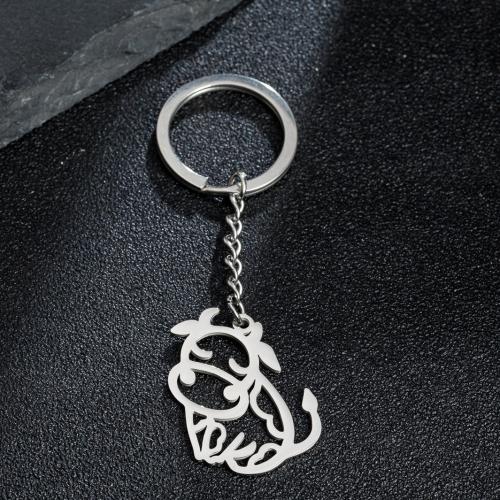 Stainless Steel Key Clasp, 304 Stainless Steel, Cow, plated, fashion jewelry, Sold By PC