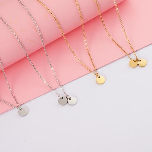 Stainless Steel Jewelry Necklace, 304 Stainless Steel, Round, plated, different styles for choice & for woman, more colors for choice, Sold By PC