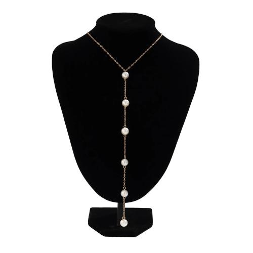 Tibetan Style Jewelry Necklace, with Plastic Pearl, plated, fashion jewelry, more colors for choice, nickel, lead & cadmium free, Sold By PC