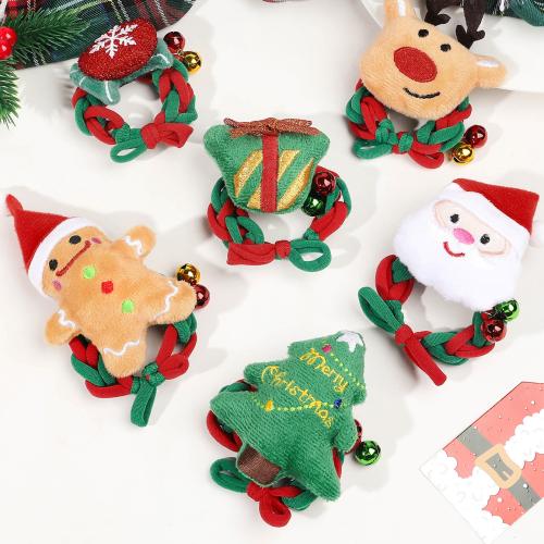 Cloth Elastic Band, handmade, Christmas Design & different styles for choice & for woman, multi-colored, Sold By PC