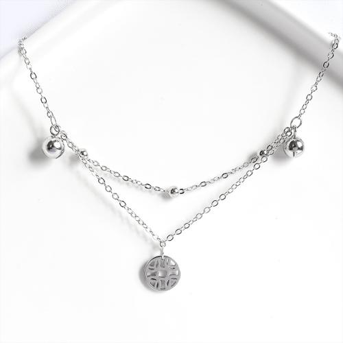 Fashion Sterling Silver Anklet, 925 Sterling Silver, with 3CM extender chain, for woman, silver color, Length:Approx 21 cm, Sold By PC