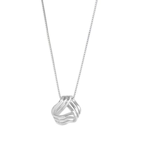 925 Sterling Silver Necklaces, with 5CM extender chain, for woman, silver color, Length:Approx 40 cm, Sold By PC