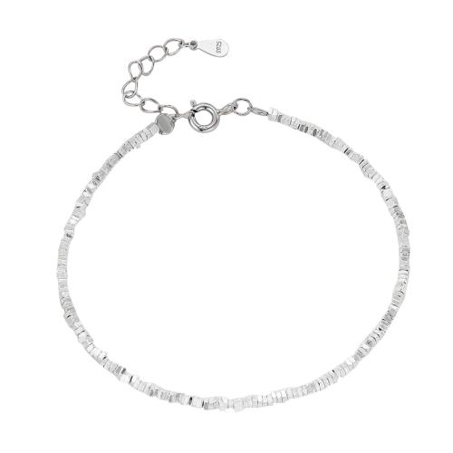 Bracelets en argent sterling, argent sterling 925, avec Shell Pearl, avec 3CM chaînes de rallonge, styles différents pour le choix & pour femme, argent, Longueur:Environ 16 cm, Vendu par PC