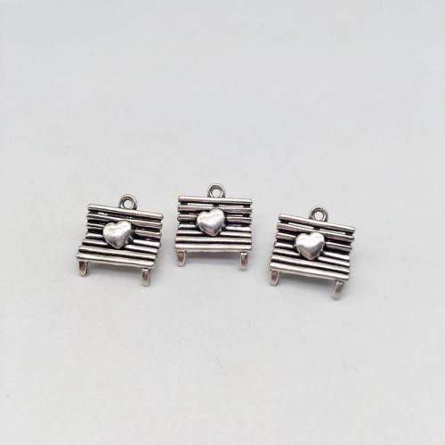 Tibetan Style Pendants, Sofa, antique silver color plated, DIY, 21x19x7mm, 100PCs/Bag, Sold By Bag