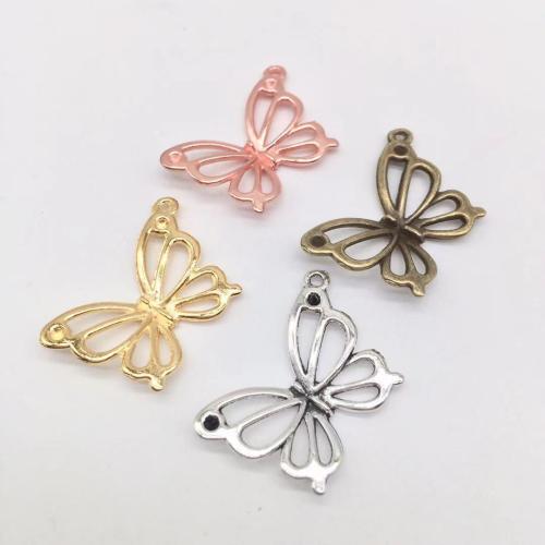 Tibetan Style Animal Pendants, Butterfly, plated, DIY, more colors for choice, 28x20mm, 100PCs/Bag, Sold By Bag