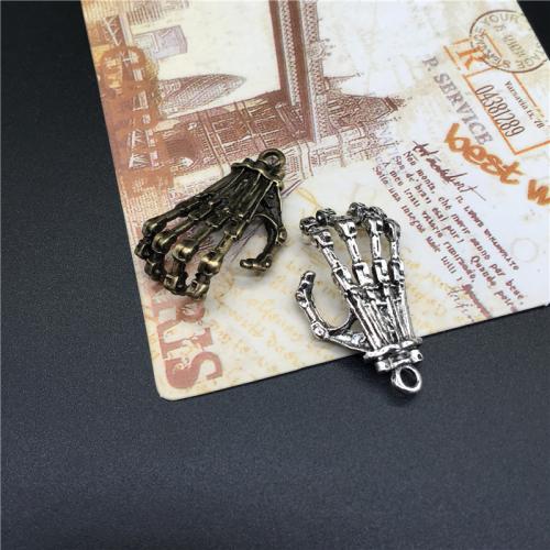 Tibetan Style main pendentifs, alliage de zinc, Placage, DIY, plus de couleurs à choisir, 37x21mm, 100PC/sac, Vendu par sac