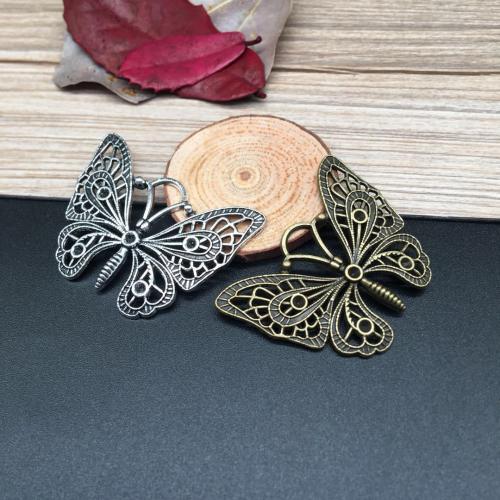 Tibetan Style Animal Pendants, Butterfly, plated, DIY, more colors for choice, 35x48mm, 100PCs/Bag, Sold By Bag