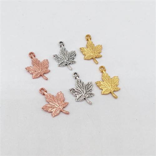 Tibetan Style Leaf Pendants, Maple Leaf, plated, DIY, more colors for choice, 23x15mm, 100PCs/Bag, Sold By Bag