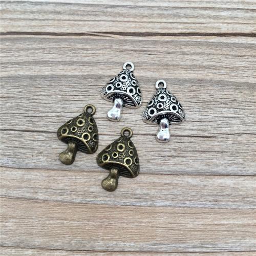 Tibetan Style Pendants, mushroom, plated, DIY, more colors for choice, 26x17mm, 100PCs/Bag, Sold By Bag