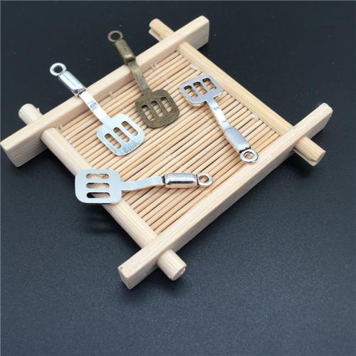 Tibetan Style Pendants, Shovel, plated, DIY, more colors for choice, 40x12x4mm, 100PCs/Bag, Sold By Bag