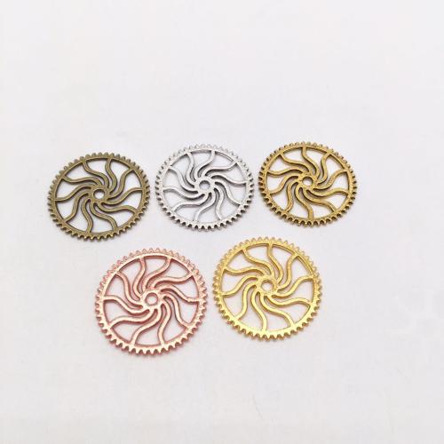 Tibetan Style Pendants, Gear Wheel, plated, DIY, more colors for choice, 25x25mm, 100PCs/Bag, Sold By Bag